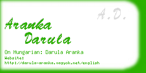 aranka darula business card